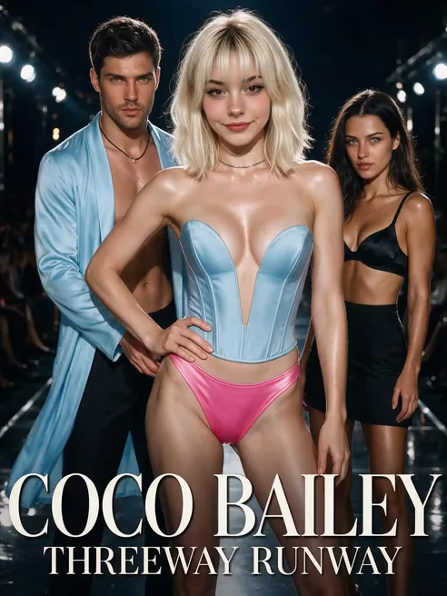 Coco Bailey: Threeway Runway poster on Candy AI Shorts