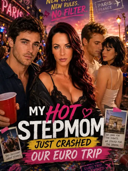 My Hot Stepmom Just Crashed Our Euro Trip poster on Candy AI Shorts