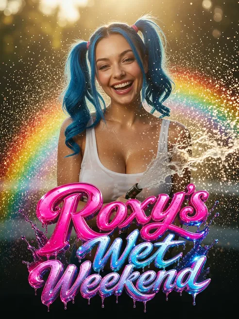 Roxy's Wet Weekend poster on Candy AI Shorts